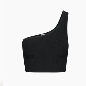 Babaton Sculpt Knit One-Shoulder Cropped Tank Size Medium